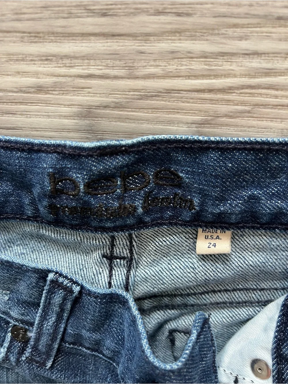 Bebe Premium Denim | Distressed Paint Splatter Skinny Jeans | Size 24